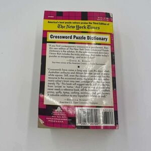 The New York Times Crossword Puzzle‎ Dictionary Third Edition Vintage